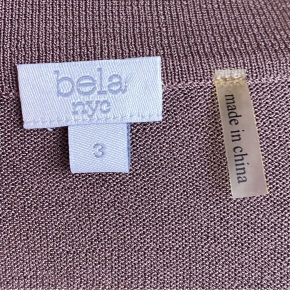Bela NYC Lightweight Cardigan Sweater Size M Brown Classic New With Tags - Picture 4 of 8